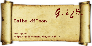 Galba Ámon névjegykártya